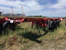 Dennison 14 Lock Sliding Bogie Skeletal trailer, reference 50310, year of manufacture 2017, 3 x