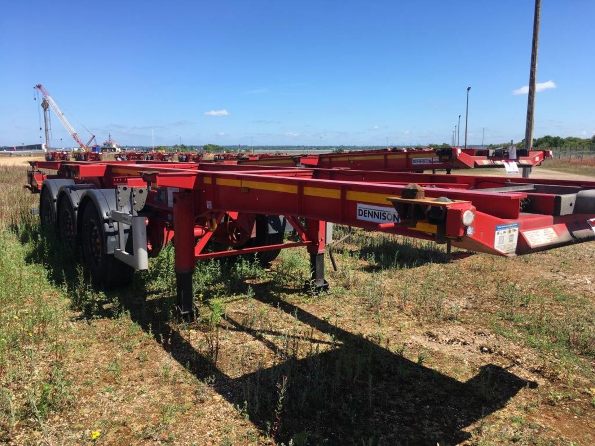 Dennison 14 Lock Sliding Bogie Skeletal trailer, reference 42087, year of manufacture 2014, 3 x - Image 4 of 13