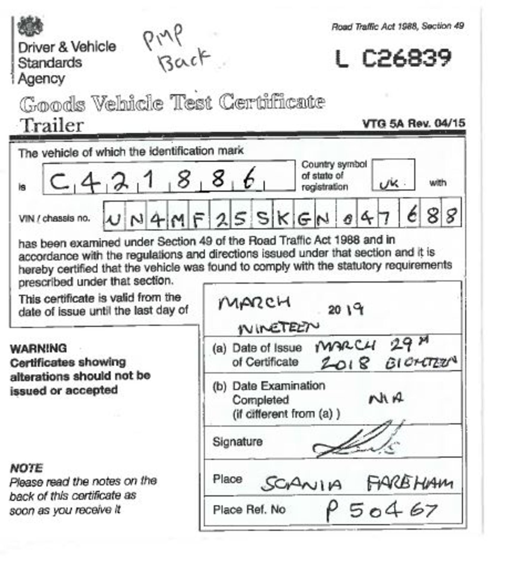 Dennison Multi Function 4 Axle Splitting Skeletal trailer, reference 47687 & 47688, year of - Bild 21 aus 24