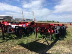 Dennison 14 Lock Sliding Bogie Skeletal trailer, reference 49439, year of manufacture 2016, 3 x