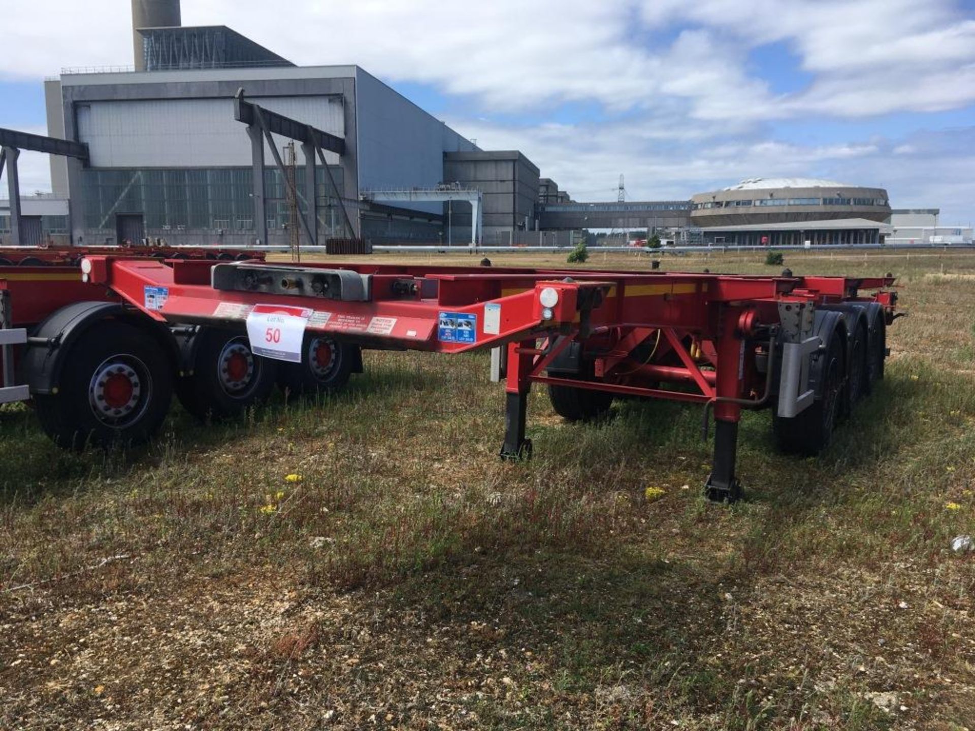 Dennison 14 Lock Sliding Bogie Skeletal trailer, reference 50312, year of manufacture 2017, 3 x