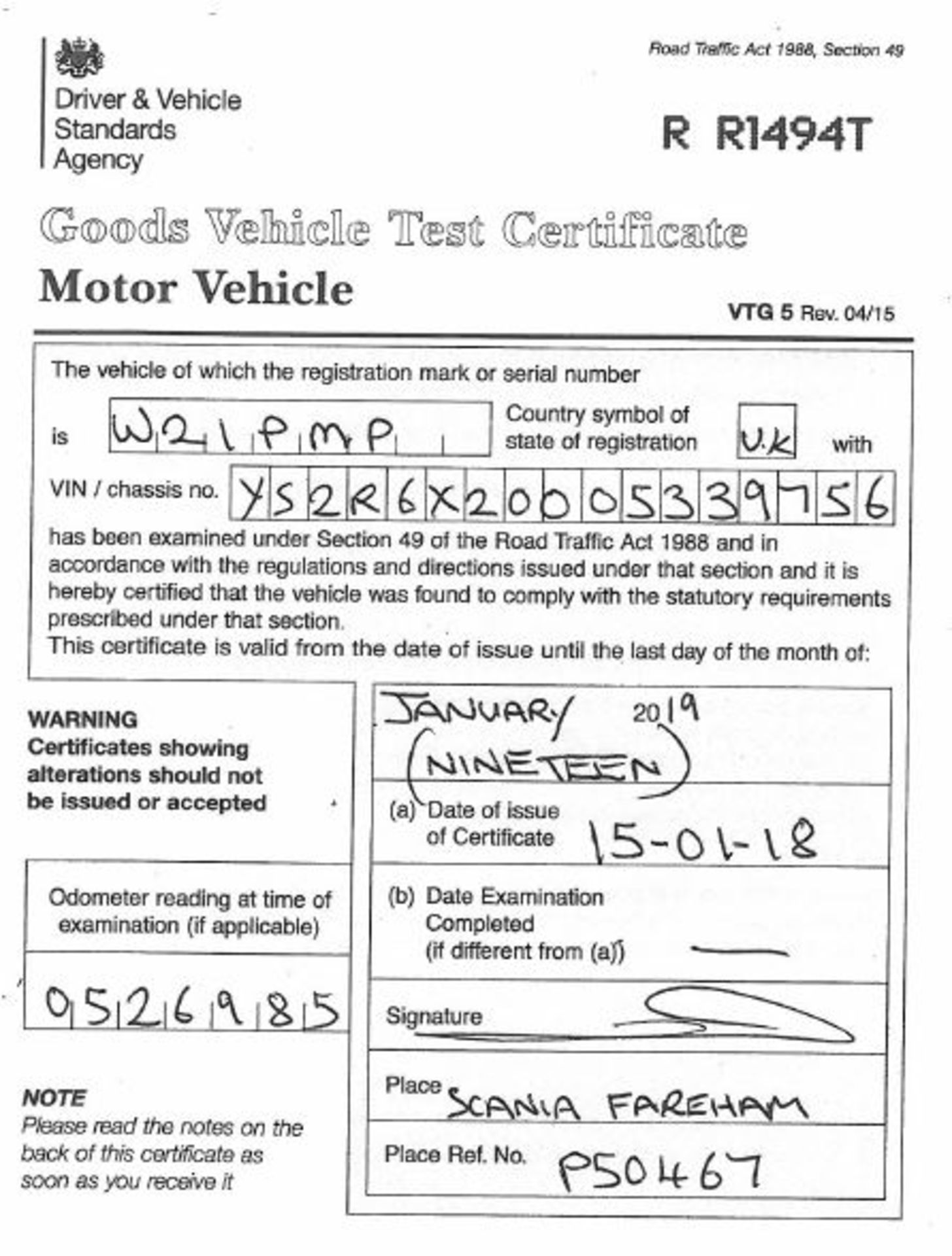 Scania R445 LA 6X2/2MNA Topline tractor unit, 2 Pedal Opticruise Gearbox, Registration number - Image 22 of 23