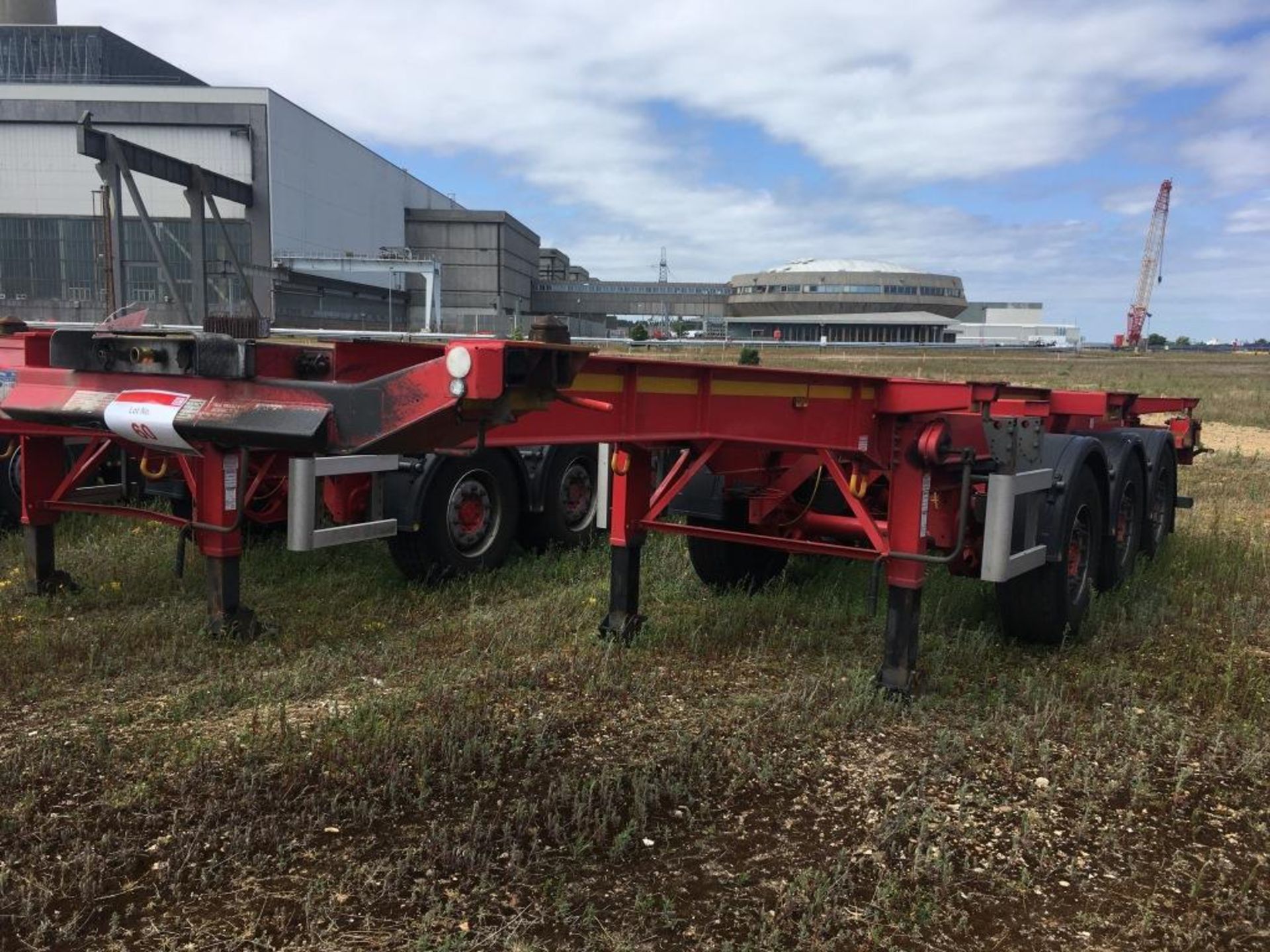 Dennison 14 Lock Sliding Bogie Skeletal trailer, reference 49444, year of manufacture 2016, 3 x