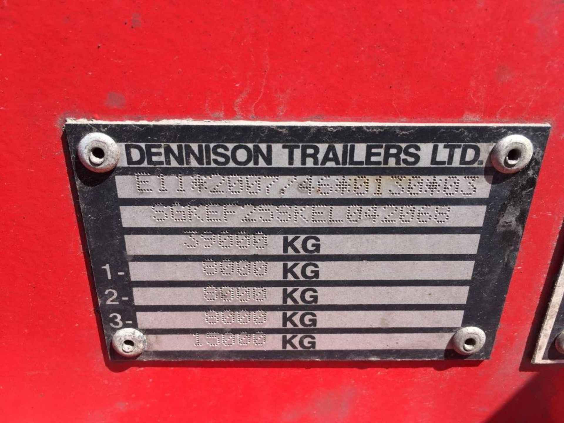 Dennison 14 Lock Sliding Bogie Skeletal trailer, reference 42068, year of manufacture 2014, 3 x - Image 16 of 23