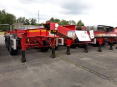 Dennison 14 Lock Sliding Bogie Skeletal trailer, reference 42090, year of manufacture 2014, 3 x