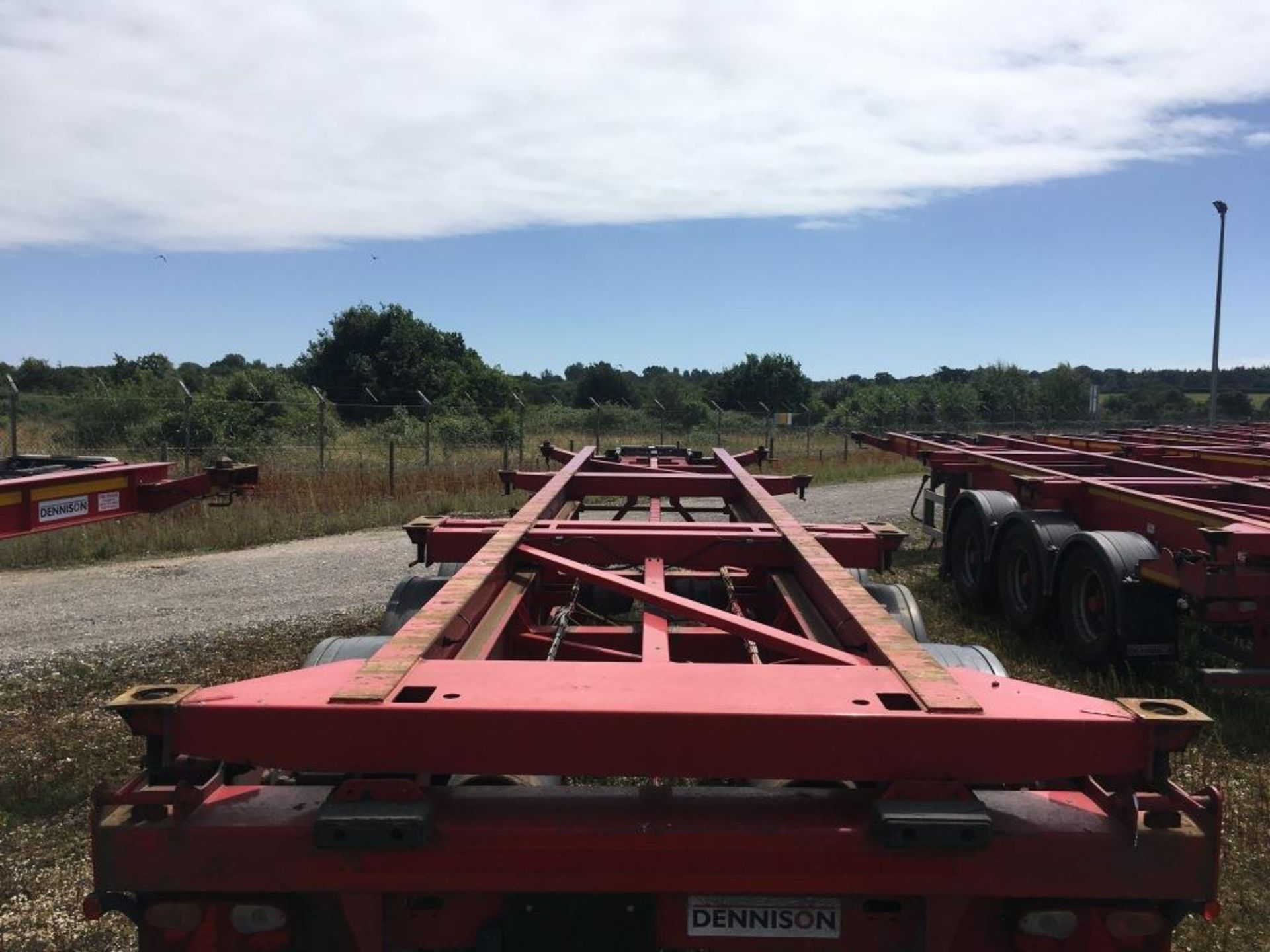 Dennison 14 Lock Sliding Bogie Skeletal trailer, reference 27471, year of manufacture 2011, 3 x - Image 4 of 16