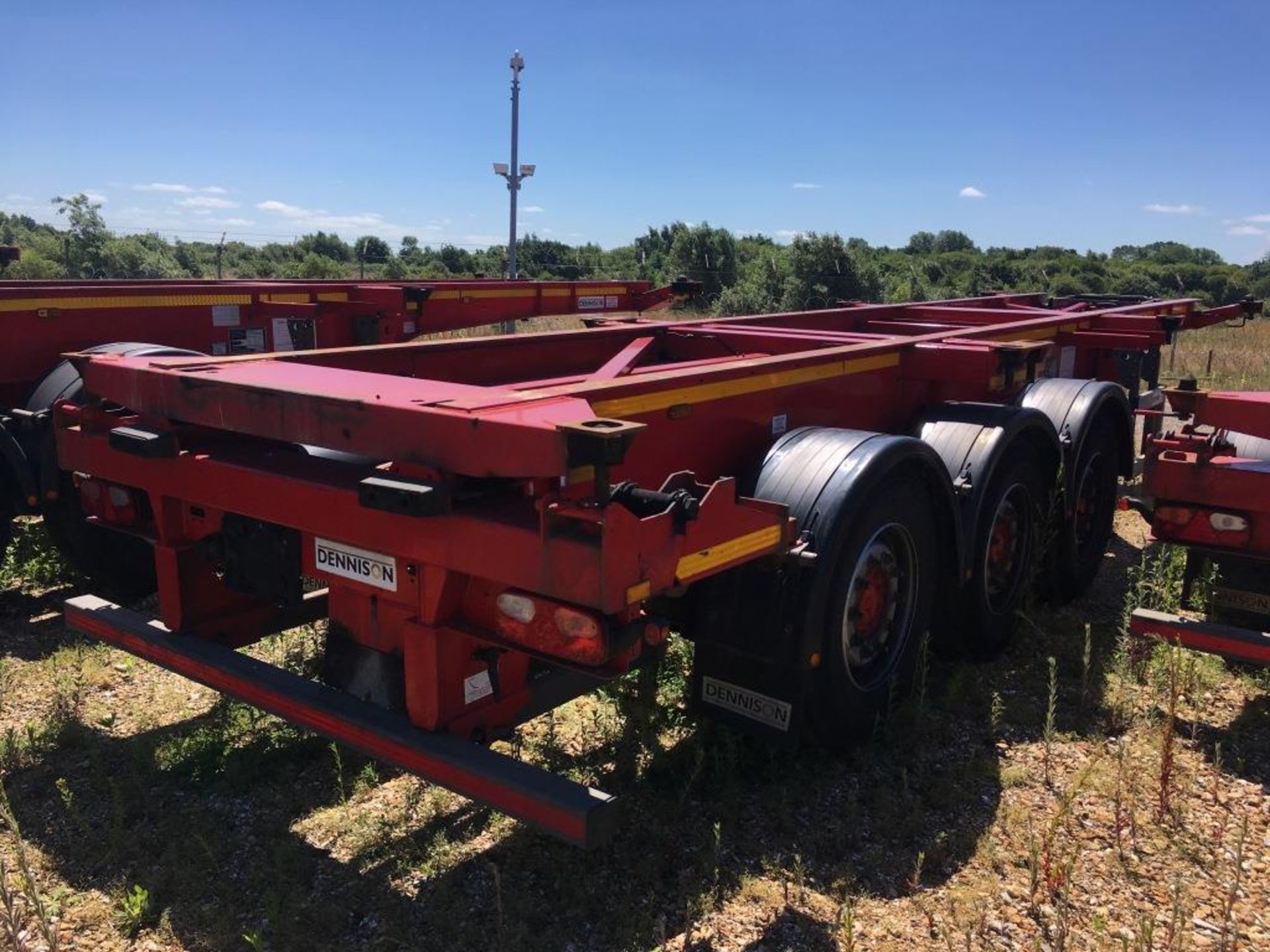 Dennison 14 Lock Sliding Bogie Skeletal trailer, reference 42091, year of manufacture 2014, 3 x - Image 9 of 16