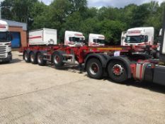 Dennison Multi Function 4 Axle Splitting Skeletal trailer, reference 47653 & 47654, year of