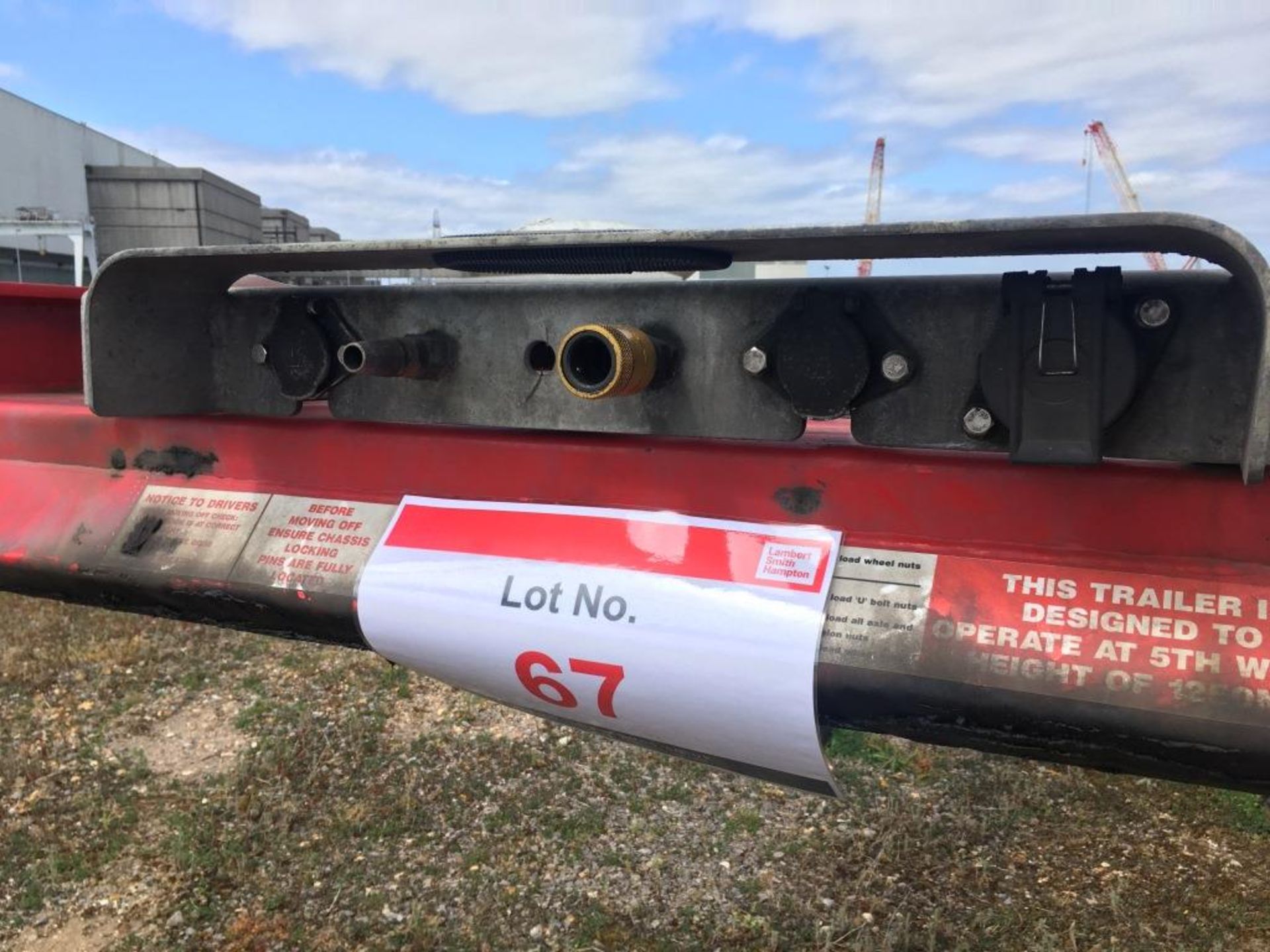 Dennison 14 Lock Sliding Bogie Skeletal trailer, reference 47569, year of manufacture 2016, 3 x - Image 8 of 20