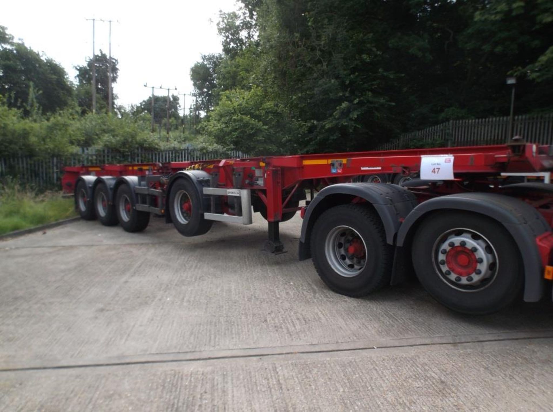 Dennison Multi Function 4 Axle Splitting Skeletal trailer, reference 40130 & 40131, year of