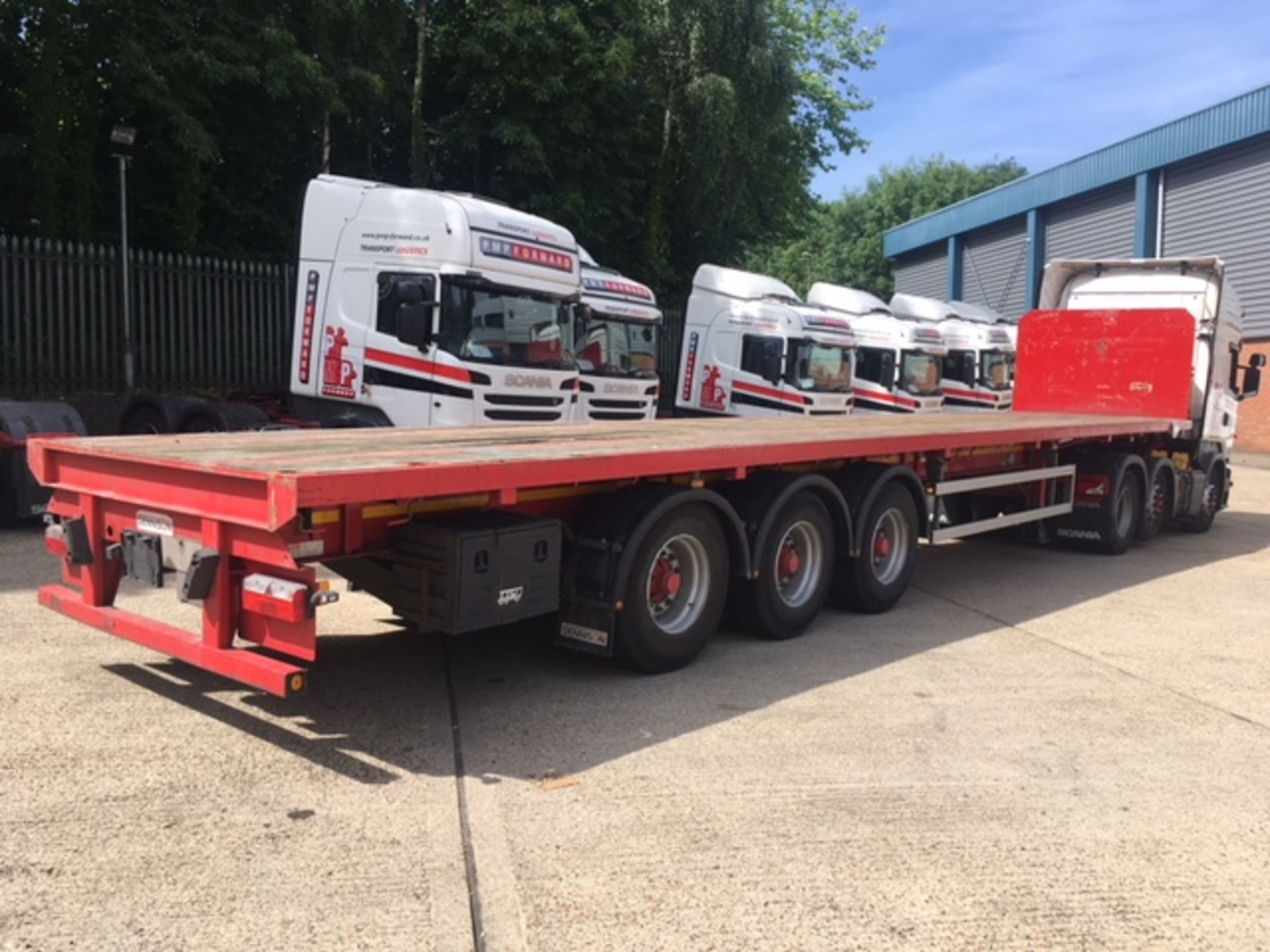 Dennison 13.6m Oil Spec Platform trailer, reference 46177, year of manufacture 2015, 3 x BPW Eco - Image 2 of 15