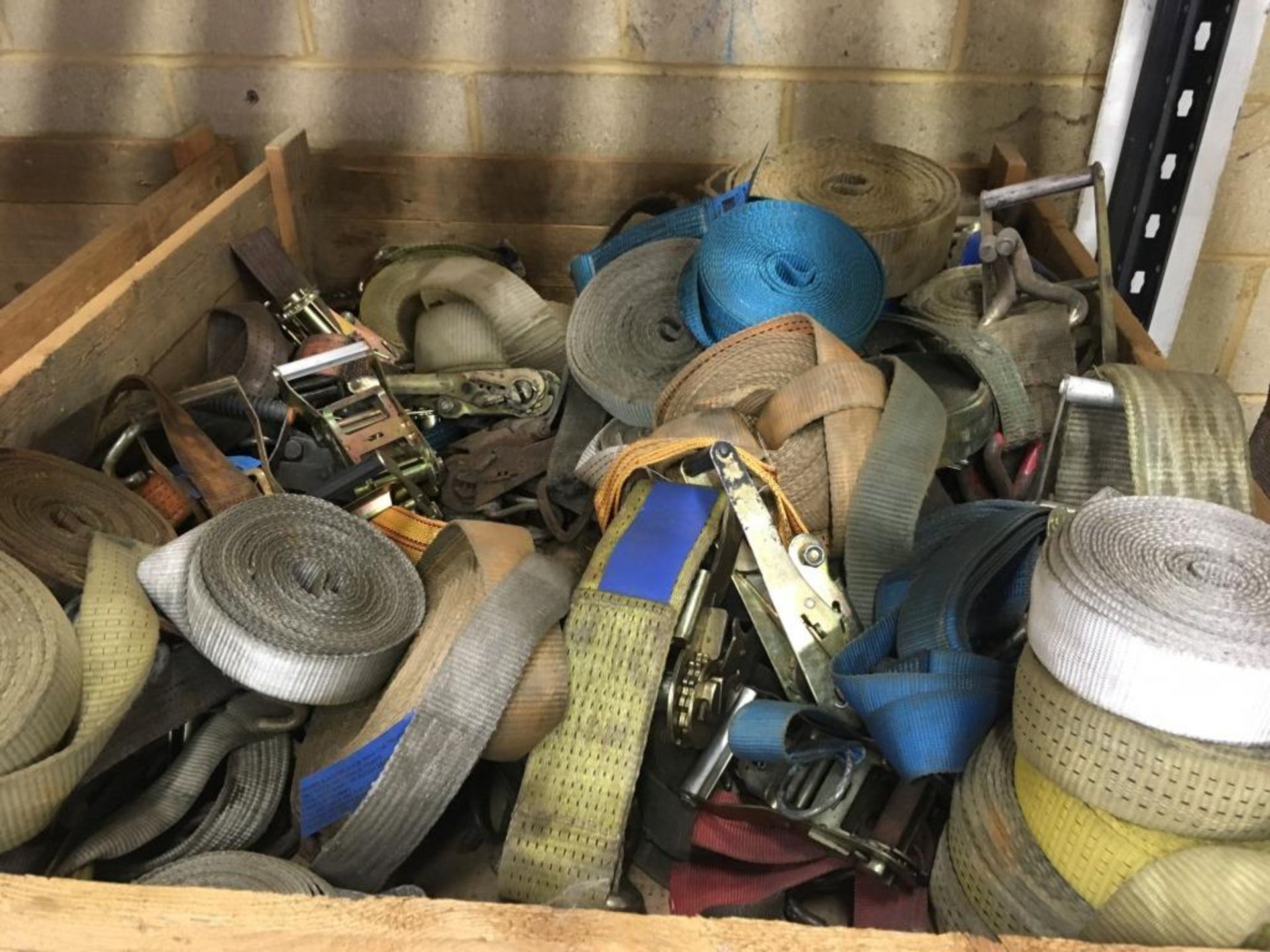 Assorted straps and ratchets on one pallet. Please note: This lot is located at 6 Dewar Close, - Image 2 of 2