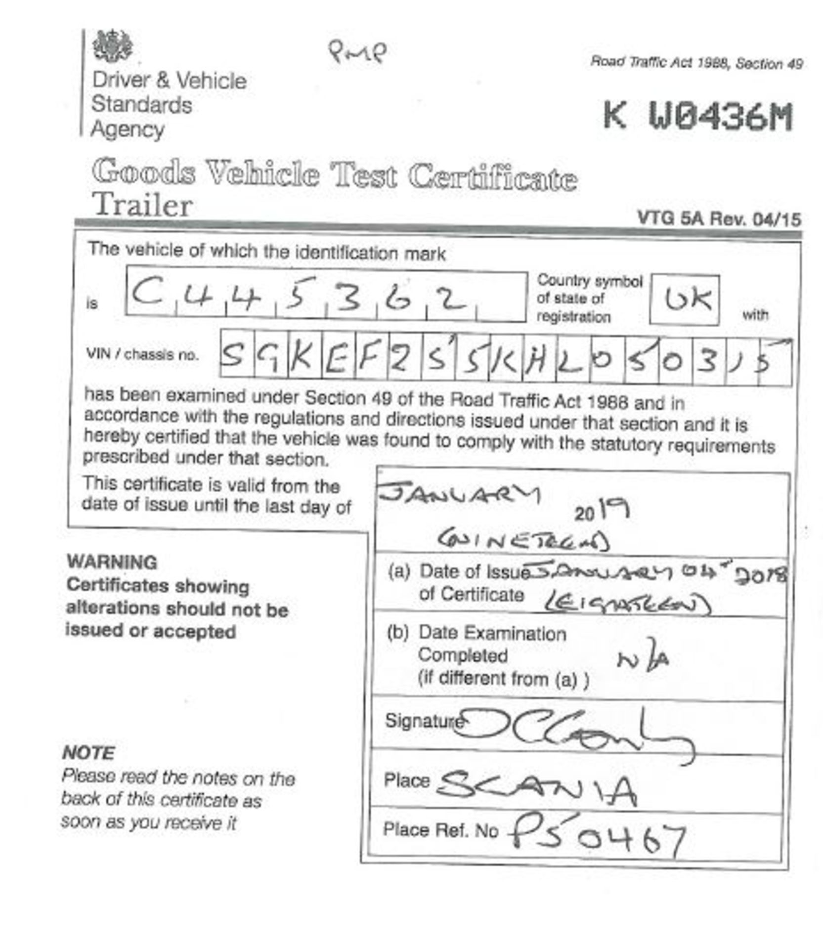 Dennison 14 Lock Sliding Bogie Skeletal trailer, reference 50315, year of manufacture 2017, 3 x - Image 12 of 15