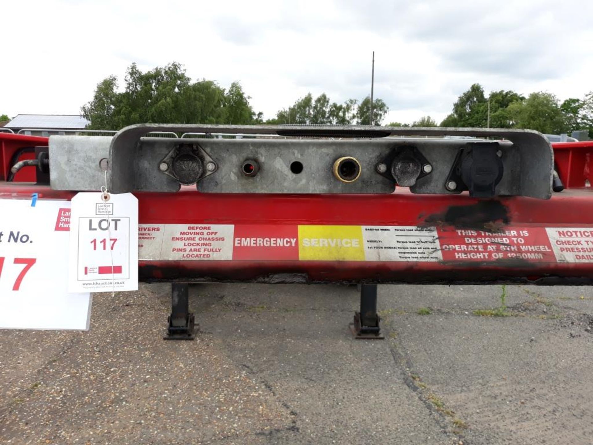 Dennison 14 Lock Sliding Bogie Skeletal trailer, reference 50311, year of manufacture 2017, 3 x - Image 9 of 15