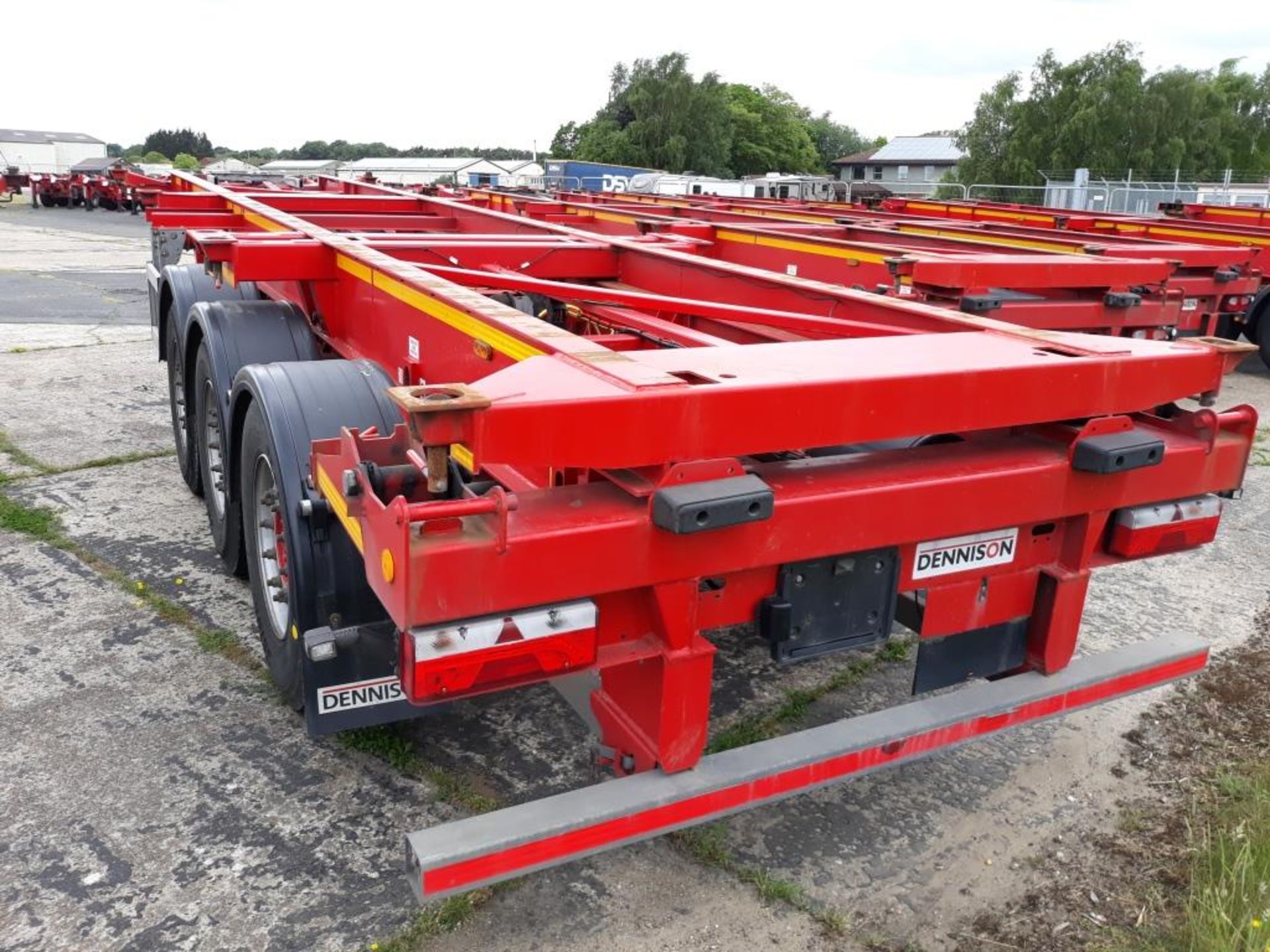 Dennison 14 Lock Sliding Bogie Skeletal trailer, reference 50308, year of manufacture 2017, 3 x - Image 3 of 14