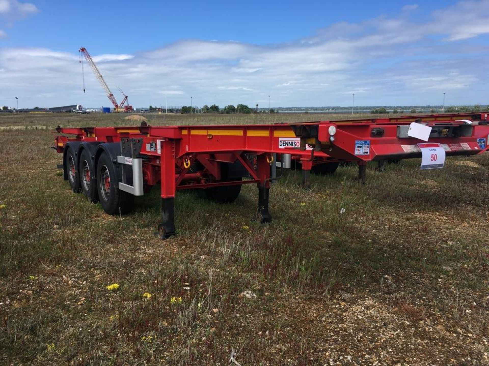 Dennison 14 Lock Sliding Bogie Skeletal trailer, reference 50312, year of manufacture 2017, 3 x - Image 4 of 17