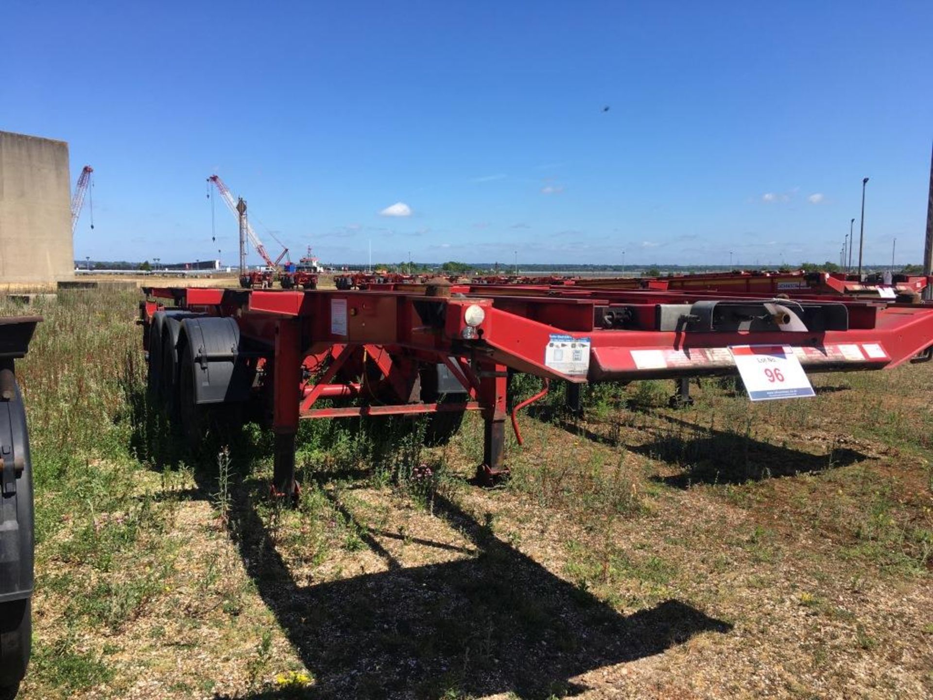 Dennison 14 Lock Sliding Bogie Skeletal trailer, reference 26716, year of manufacture 2011, 3 x - Image 4 of 12