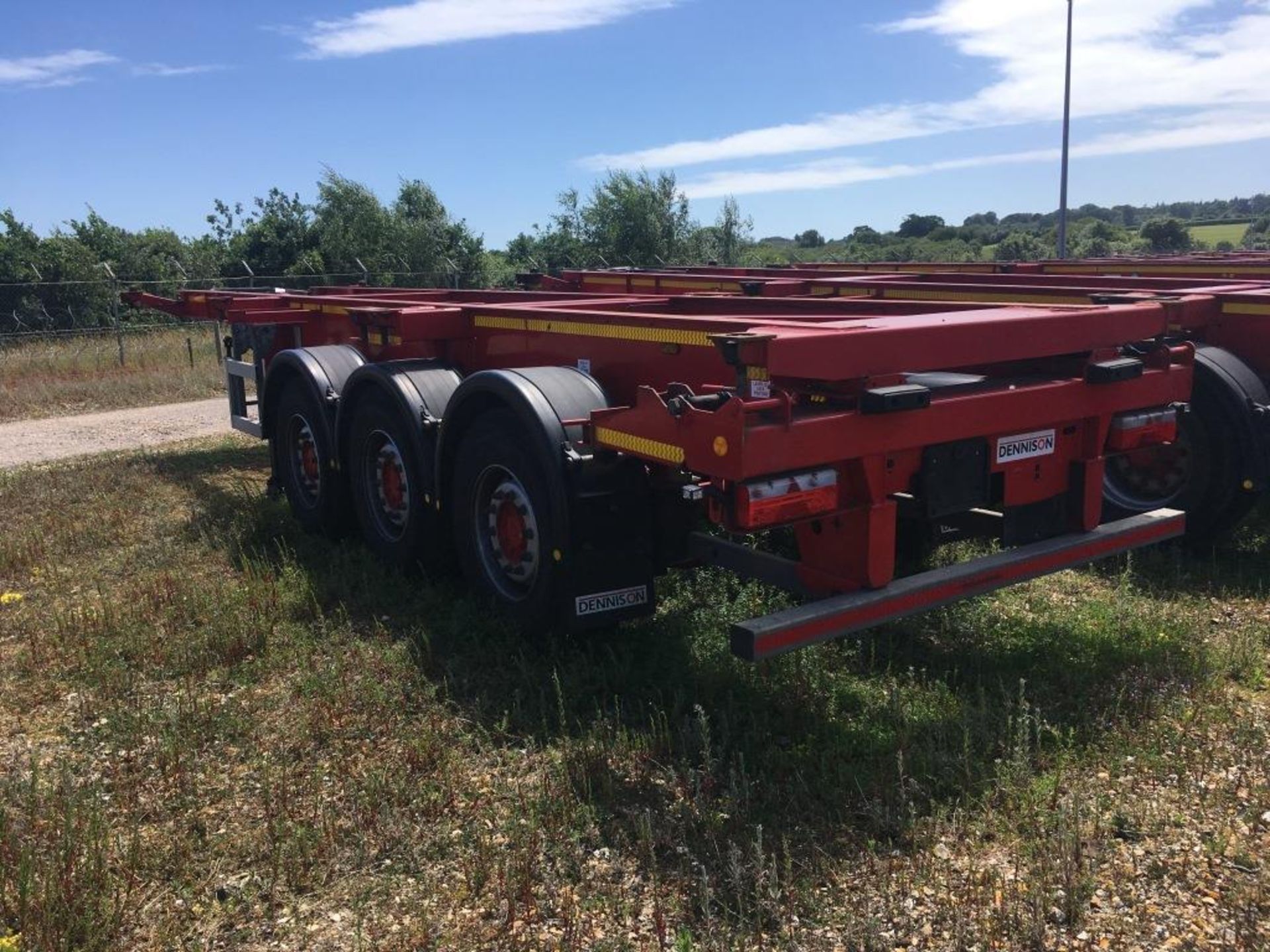 Dennison 14 Lock Sliding Bogie Skeletal trailer, reference 49450, year of manufacture 2016, 3 x - Image 3 of 20