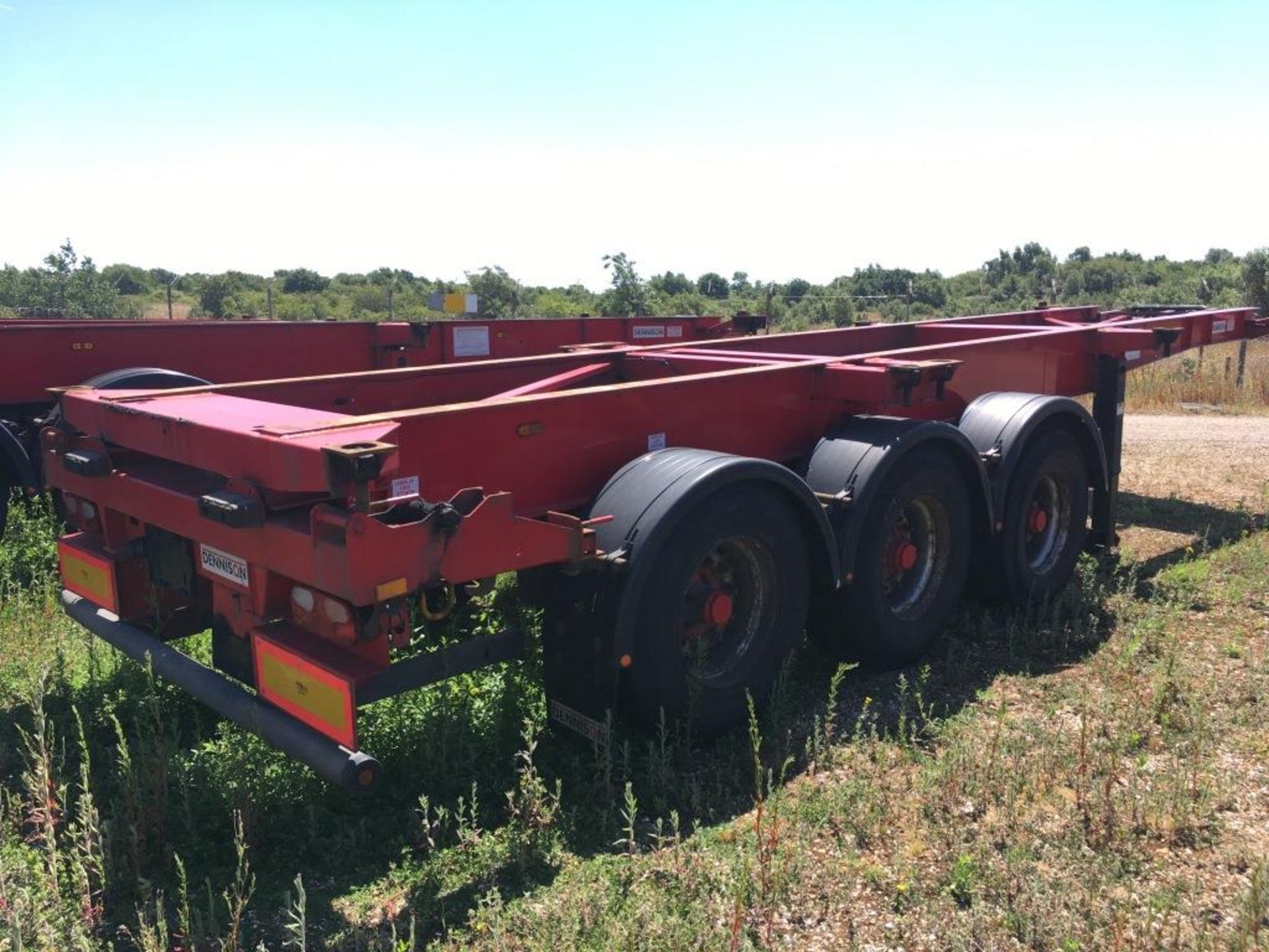 Dennison 14 Lock Sliding Bogie Skeletal trailer, reference 27120, year of manufacture 2011, 3 x - Image 3 of 14