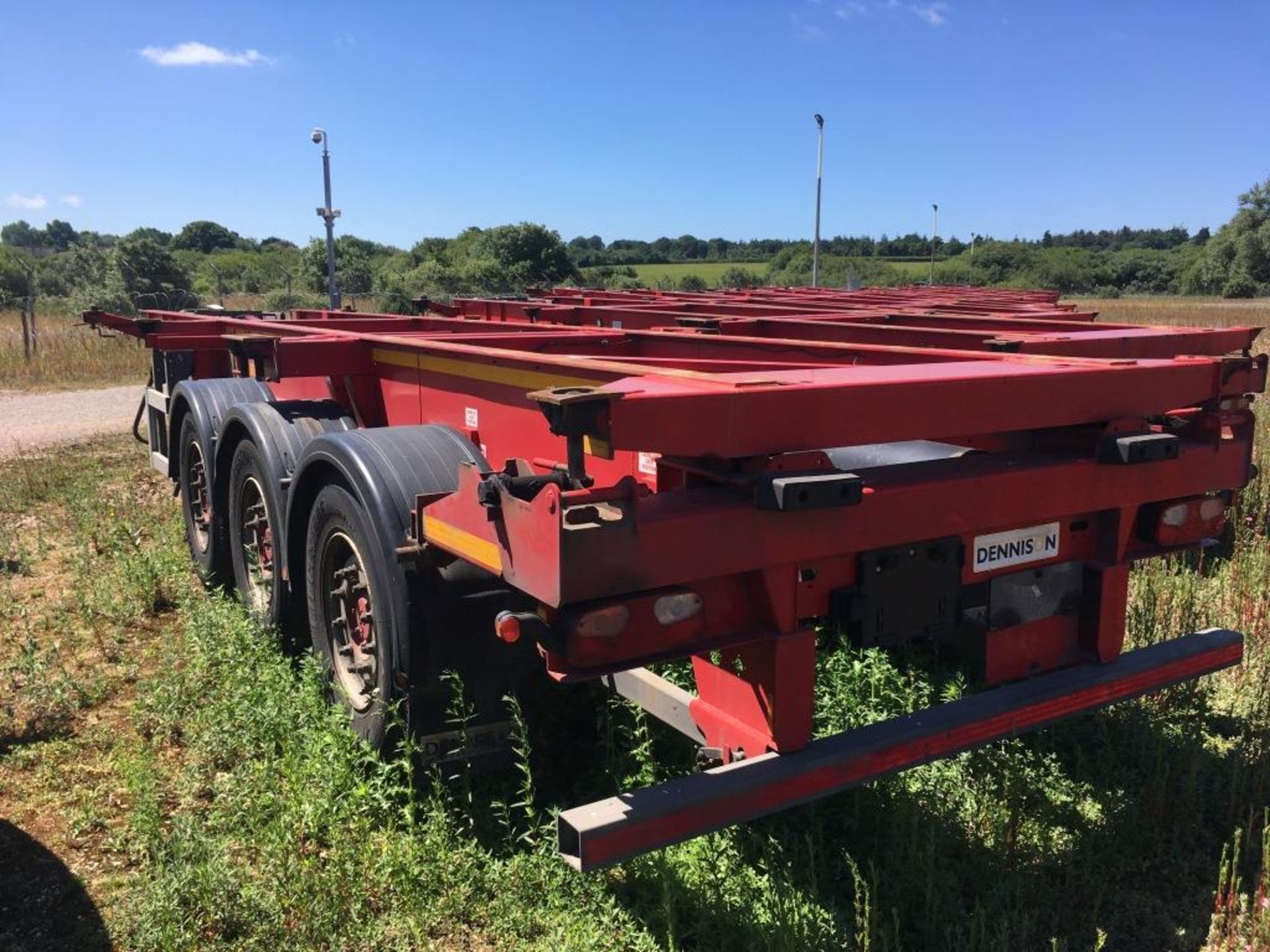 Dennison 14 Lock Sliding Bogie Skeletal trailer, reference 42087, year of manufacture 2014, 3 x - Image 2 of 13