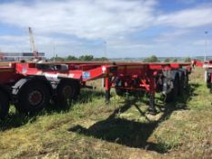 Dennison 14 Lock Sliding Bogie Skeletal trailer, reference 49434, year of manufacture 2016, 3 x