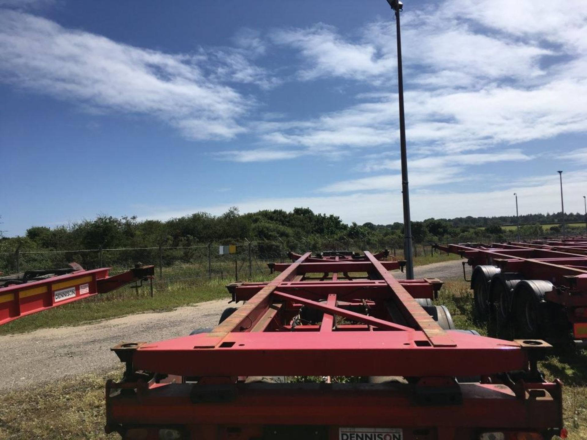 Dennison 14 Lock Sliding Bogie Skeletal trailer, reference 27478, year of manufacture 2011, 3 x - Image 3 of 14