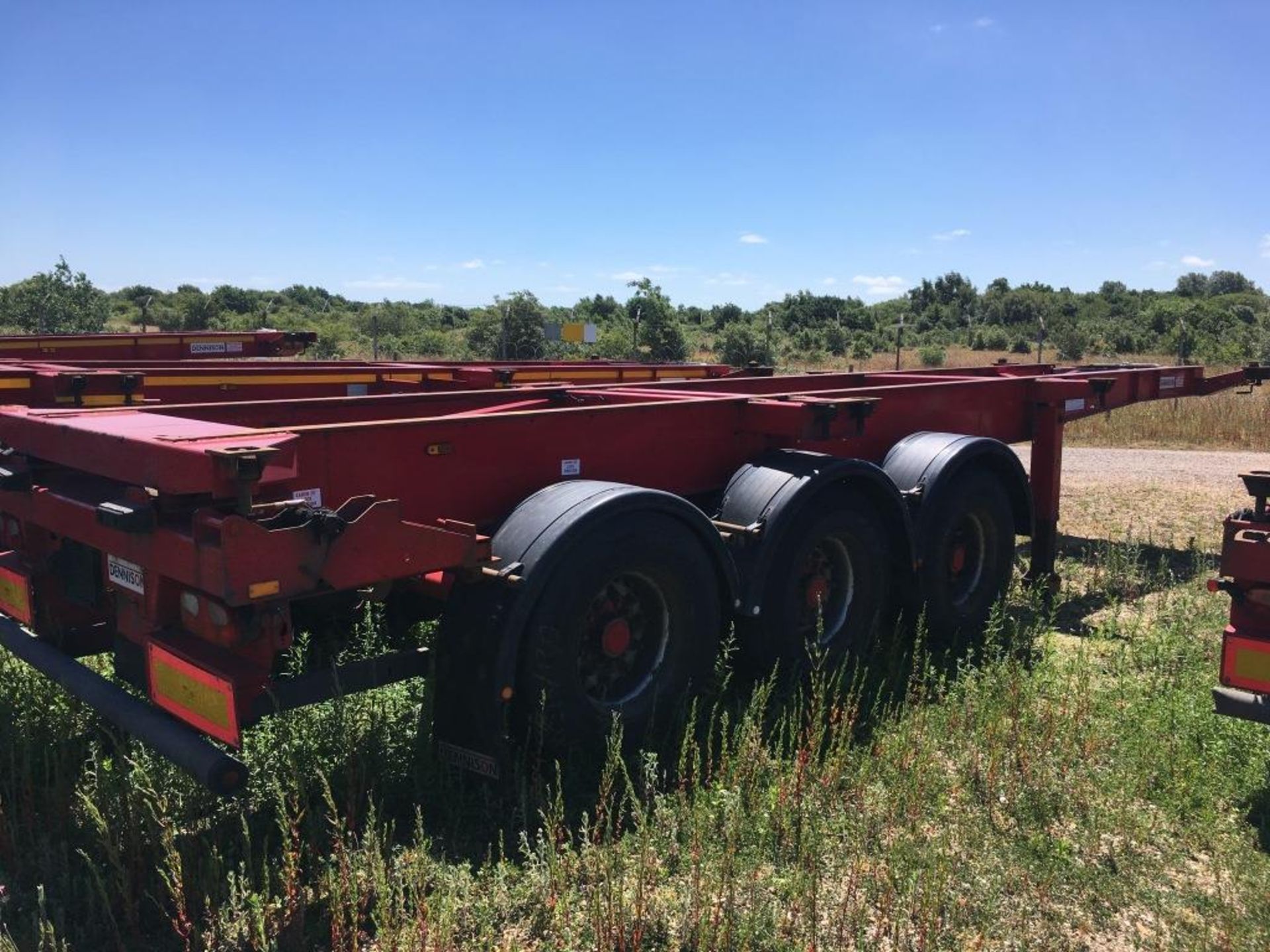 Dennison 14 Lock Sliding Bogie Skeletal trailer, reference 26716, year of manufacture 2011, 3 x - Bild 3 aus 12