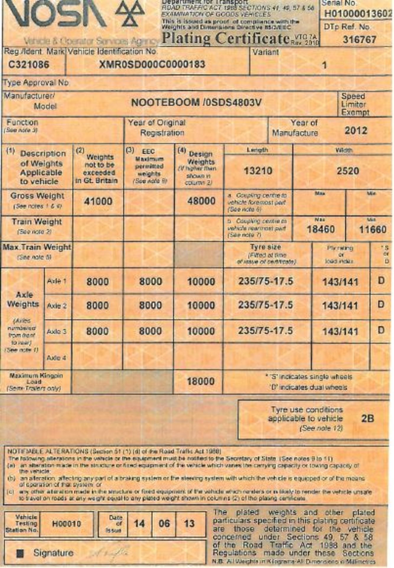 Nooteboom OSDS 48 03V Stepframe Extendable trailer, reference 000183, year of manufacture 2012, - Bild 15 aus 19