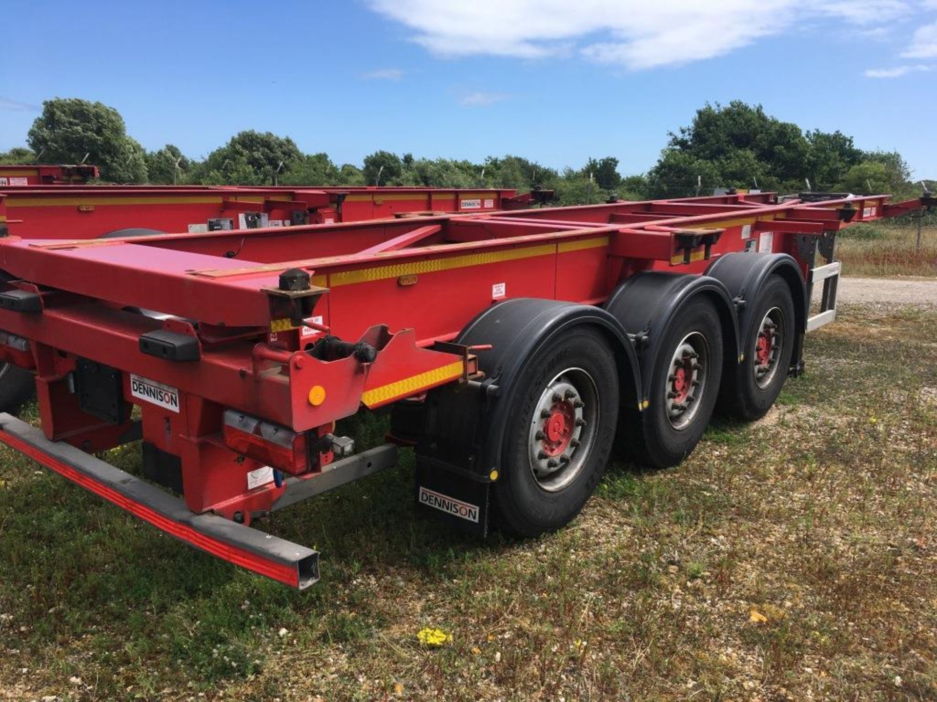 Dennison 14 Lock Sliding Bogie Skeletal trailer, reference 47569, year of manufacture 2016, 3 x - Image 3 of 20