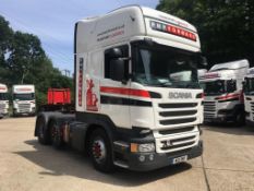 Scania R445 LA 6X2/2MNA Topline tractor unit, 2 Pedal Opticruise Gearbox, Registration number