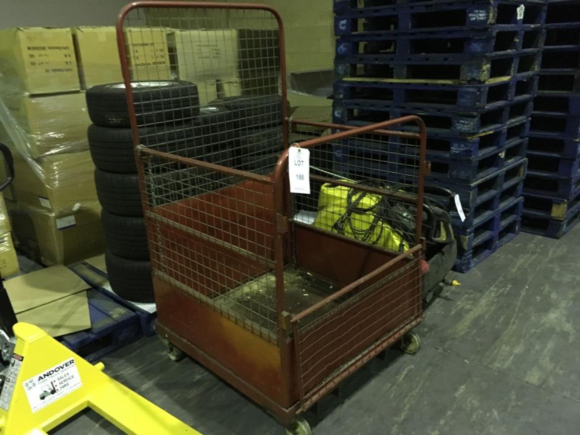 Pedestrian lift forklift attachment (Please note: This lot has no record of thorough examination (