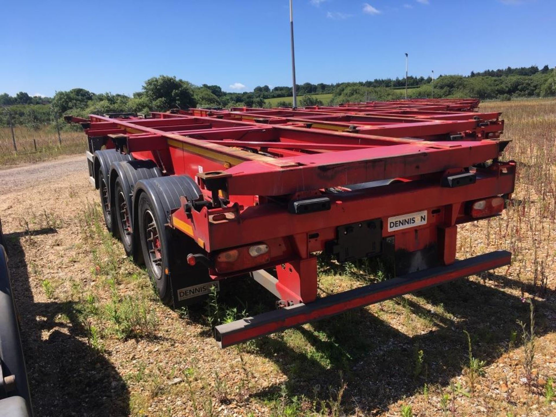 Dennison 14 Lock Sliding Bogie Skeletal trailer, reference 42091, year of manufacture 2014, 3 x - Image 2 of 16