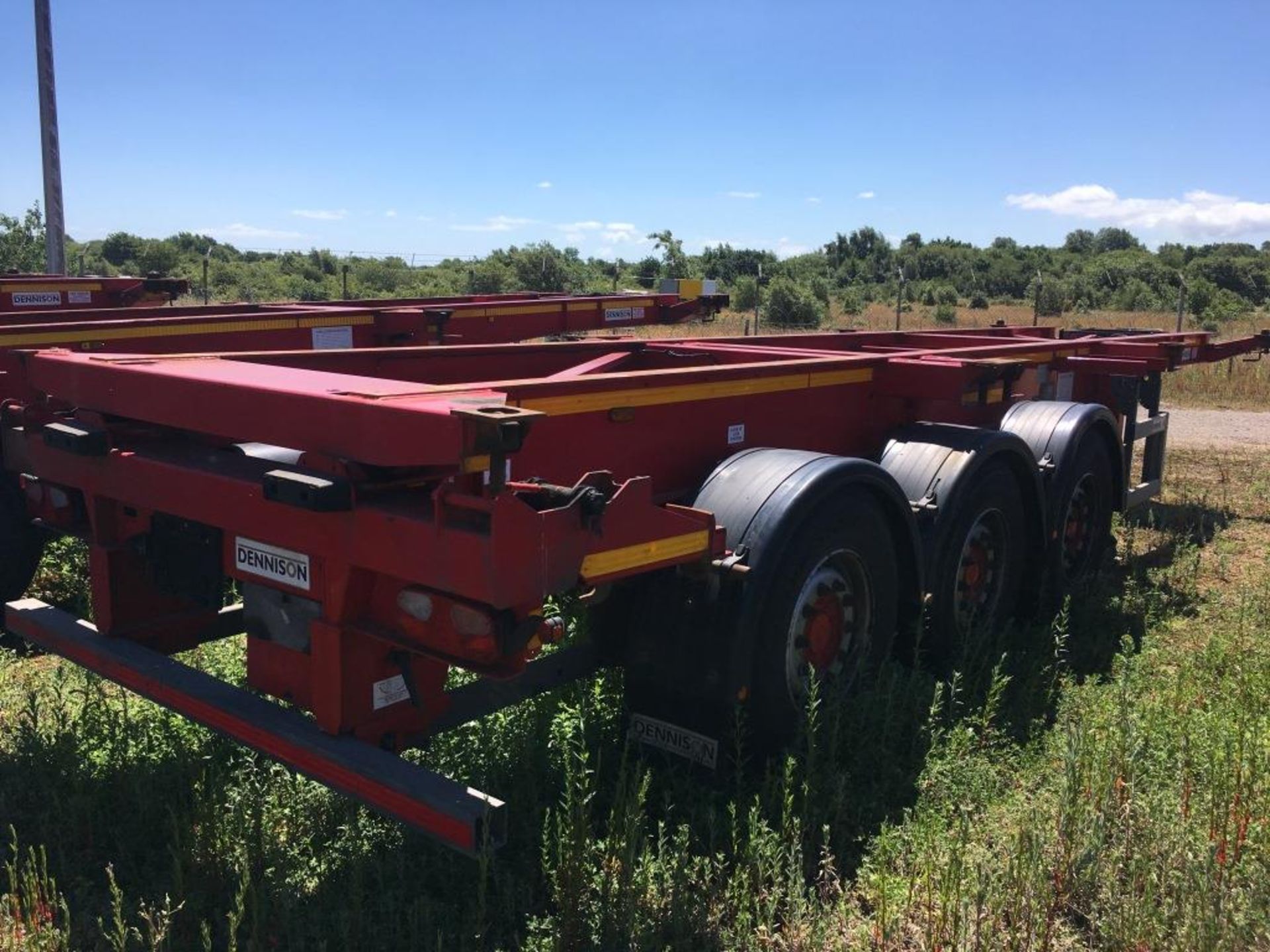 Dennison 14 Lock Sliding Bogie Skeletal trailer, reference 42087, year of manufacture 2014, 3 x - Image 3 of 13