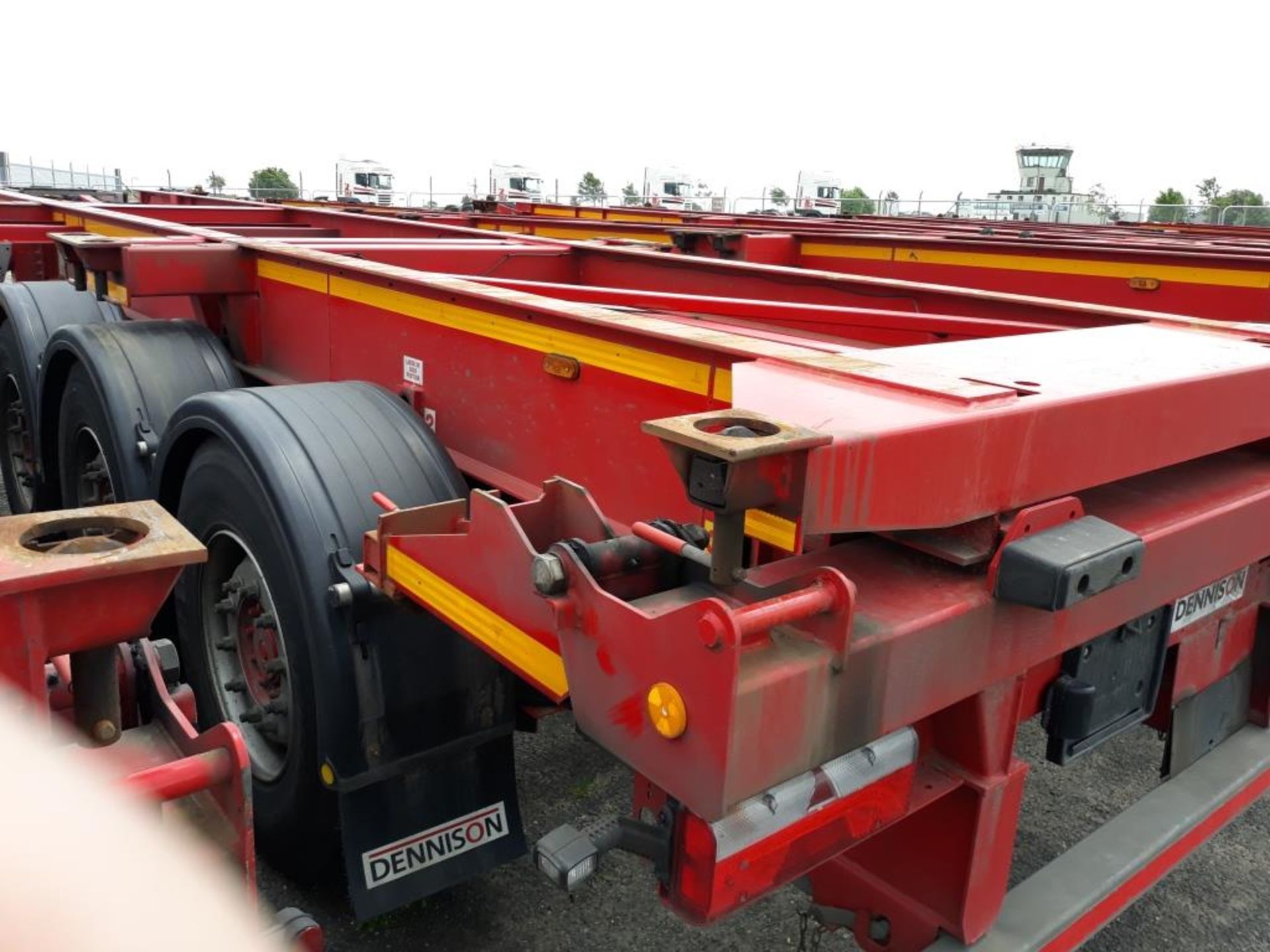 Dennison 14 Lock Sliding Bogie Skeletal trailer, reference 50313, year of manufacture 2017, 3 x - Image 3 of 15