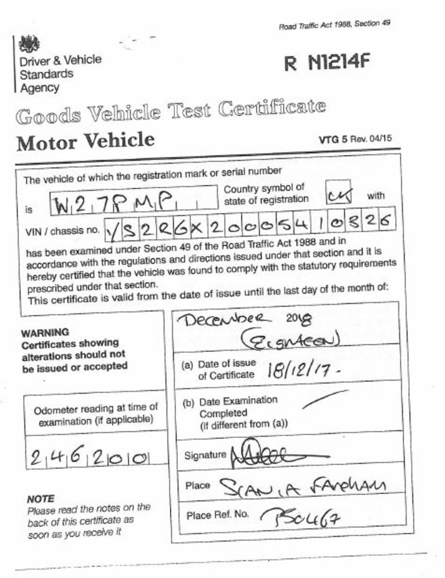 Scania R450 LA 6X2/2MNA Topline tractor unit, 2 Pedal Opticruise Gearbox, Registration number - Image 18 of 19