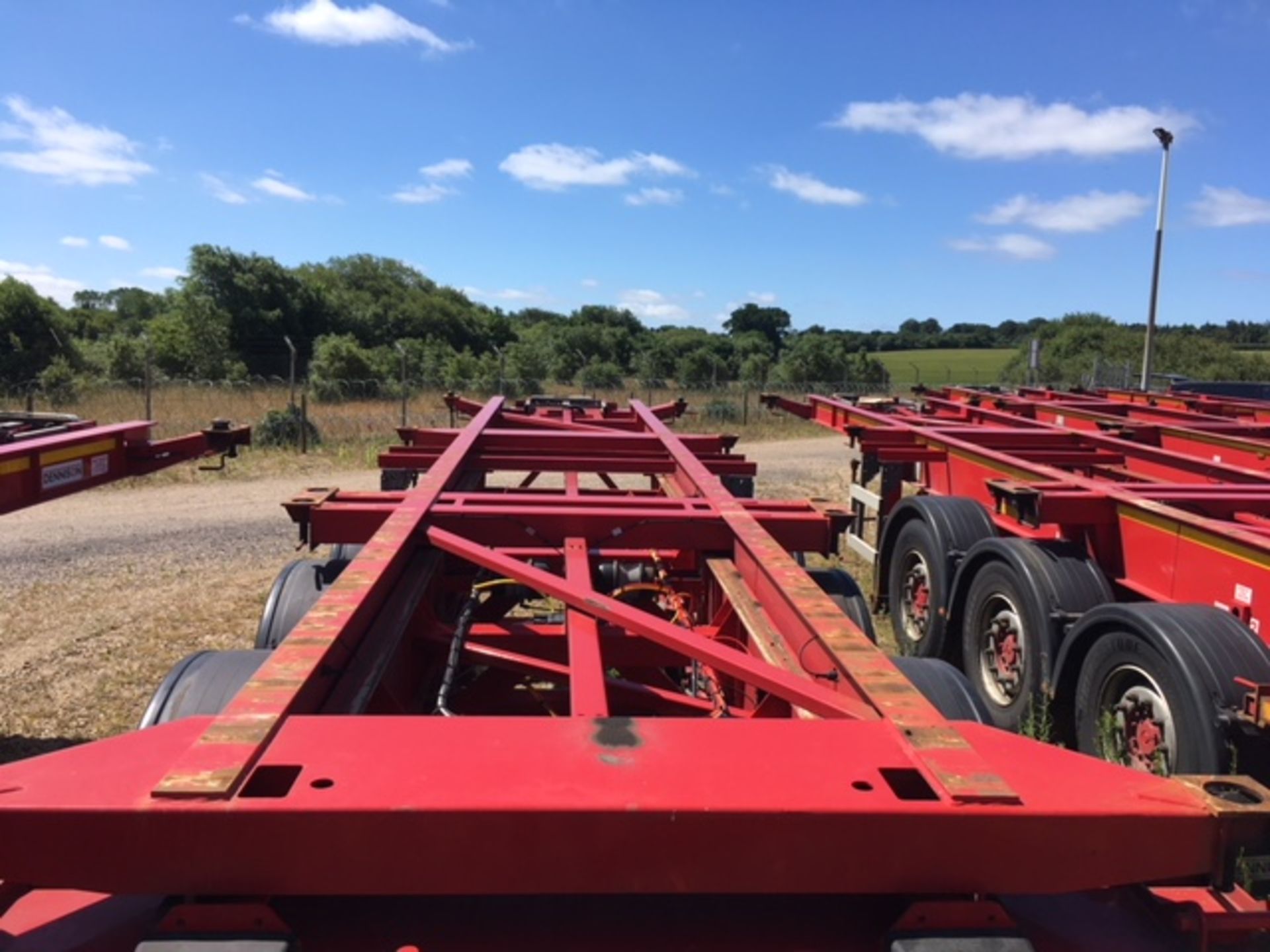 Dennison 14 Lock Sliding Bogie Skeletal trailer, reference 50314, year of manufacture 2017, 3 x - Image 4 of 17