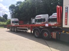 Dennison 13.6m Oil Spec Platform trailer, reference 46177, year of manufacture 2015, 3 x BPW Eco