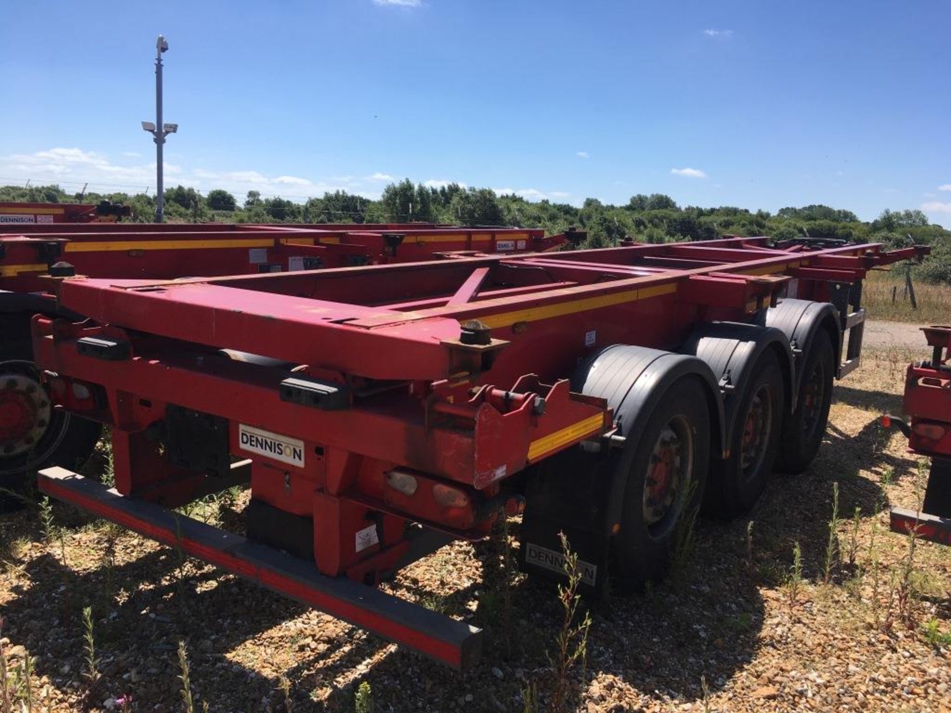 Dennison 14 Lock Sliding Bogie Skeletal trailer, reference 42062, year of manufacture 2014, 3 x - Image 9 of 17