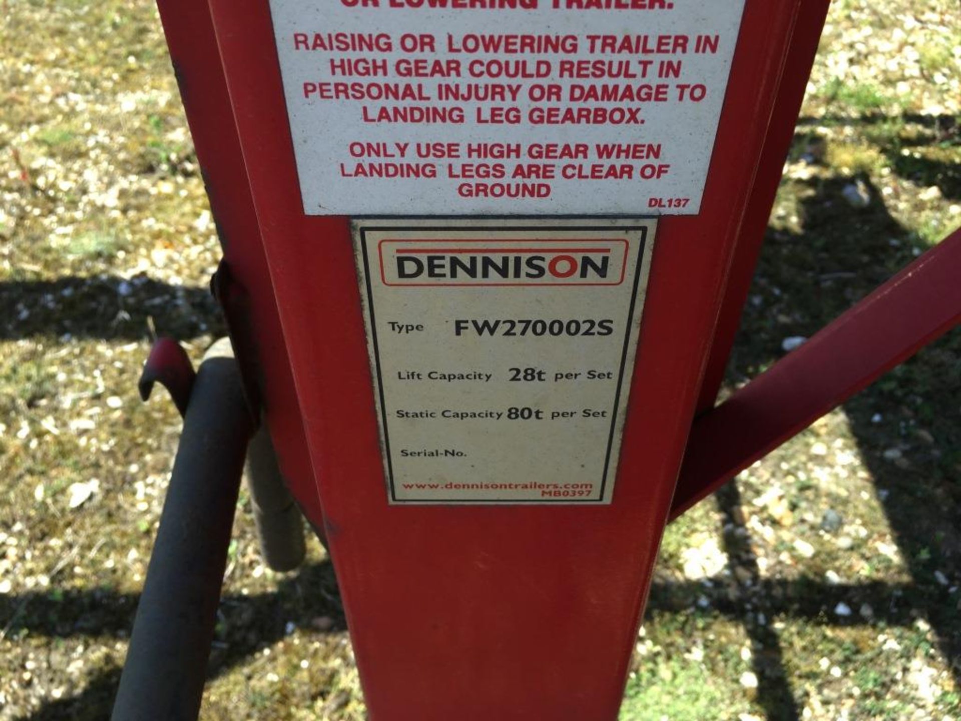 Dennison 14 Lock Sliding Bogie Skeletal trailer, reference 42072, year of manufacture 2014, 3 x - Image 11 of 21