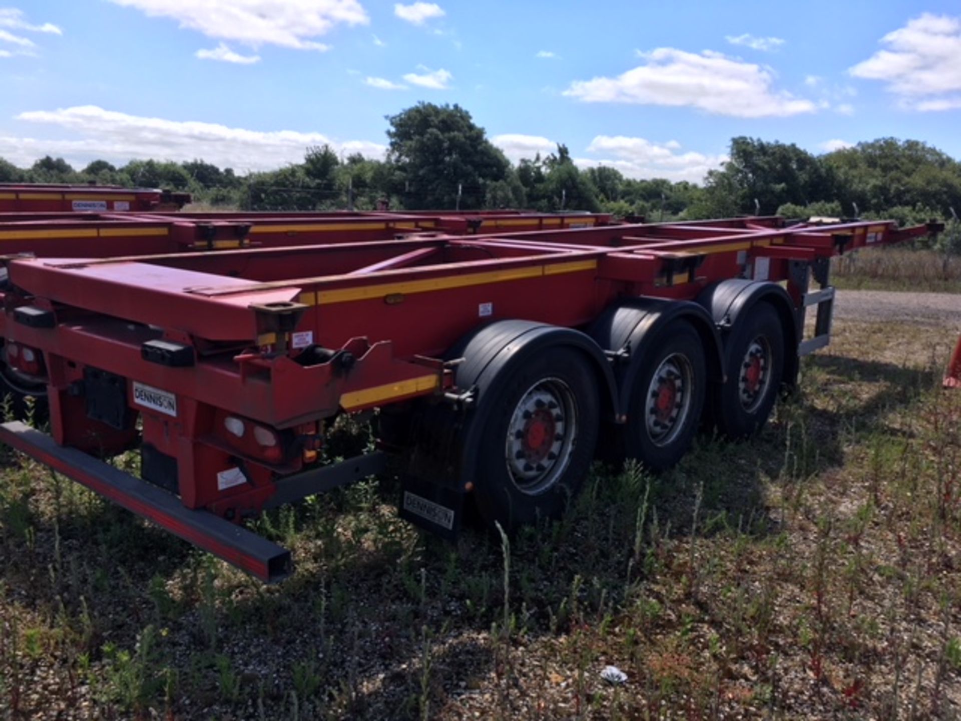 Dennison 14 Lock Sliding Bogie Skeletal trailer, reference 42071, year of manufacture 2014, 3 x - Image 5 of 14