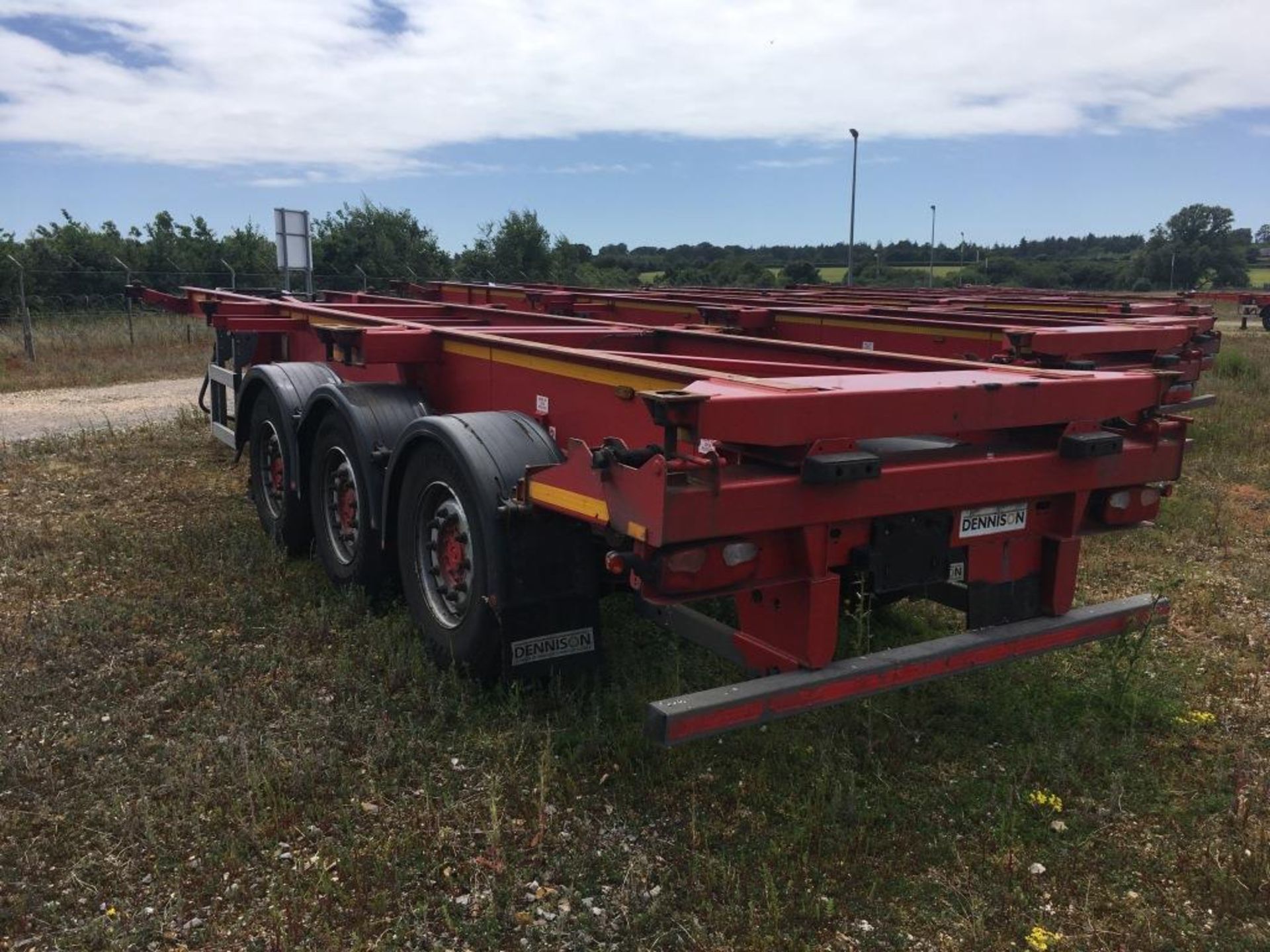 Dennison 14 Lock Sliding Bogie Skeletal trailer, reference 42084, year of manufacture 2014, 3 x - Image 2 of 20