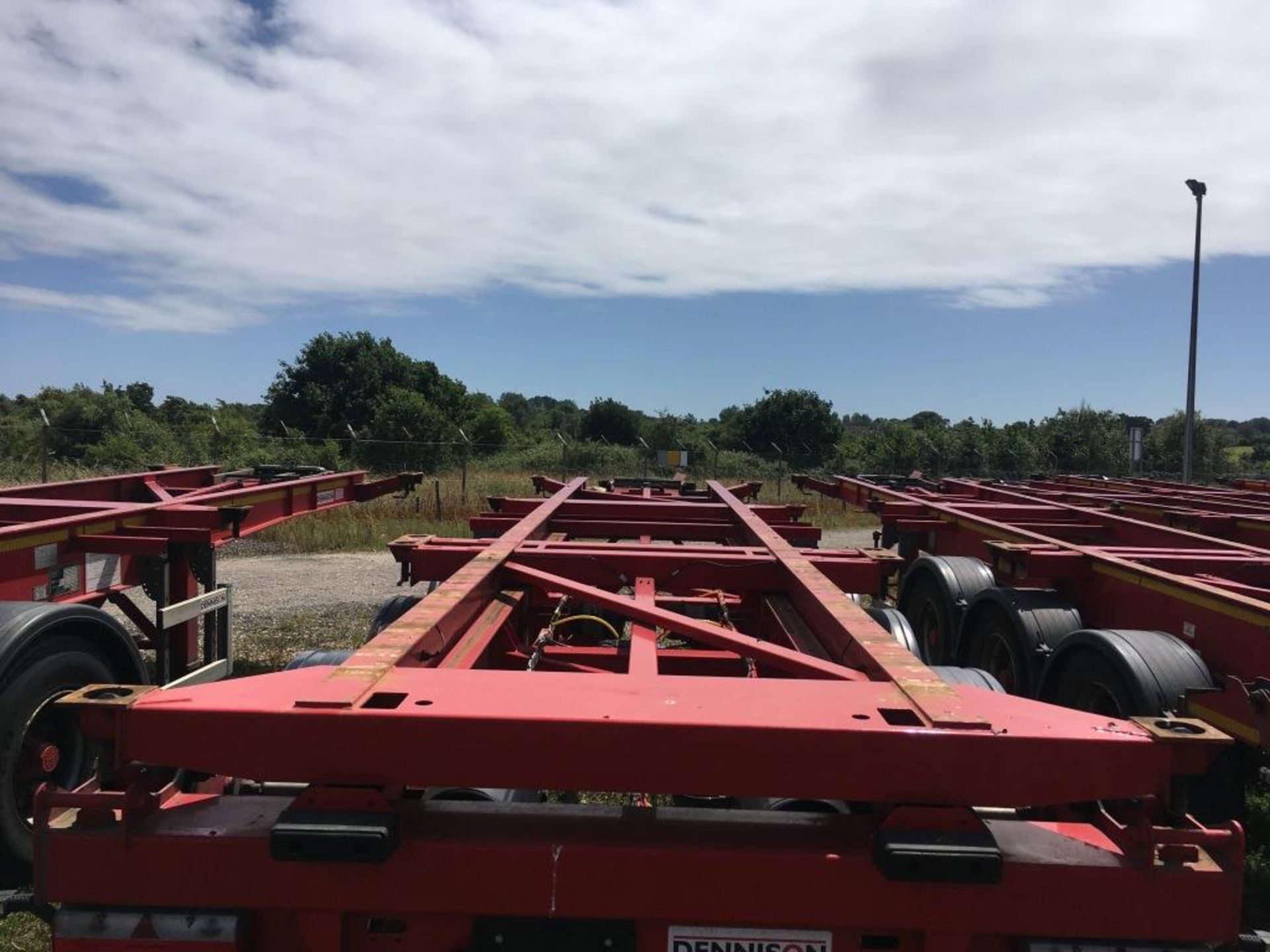 Dennison 14 Lock Sliding Bogie Skeletal trailer, reference 50309, year of manufacture 2017, 3 x - Image 3 of 16