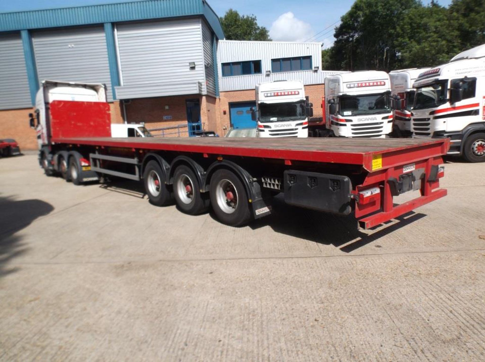 Dennison 13.6m Oil Spec Platform trailer, reference 46178, year of manufacture 2015, 3 x BPW Eco - Image 4 of 14