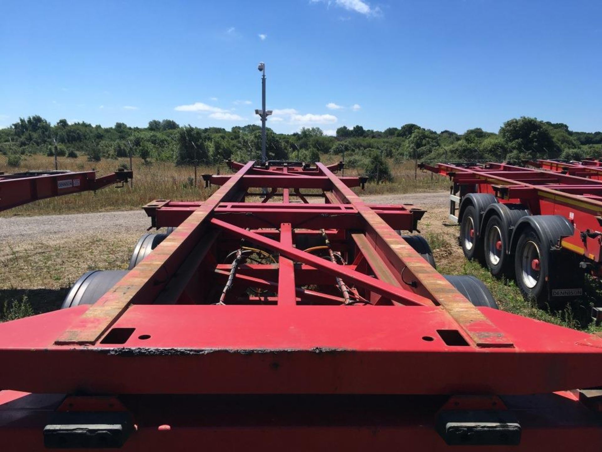 Dennison 14 Lock Sliding Bogie Skeletal trailer, reference 27120, year of manufacture 2011, 3 x - Image 5 of 14