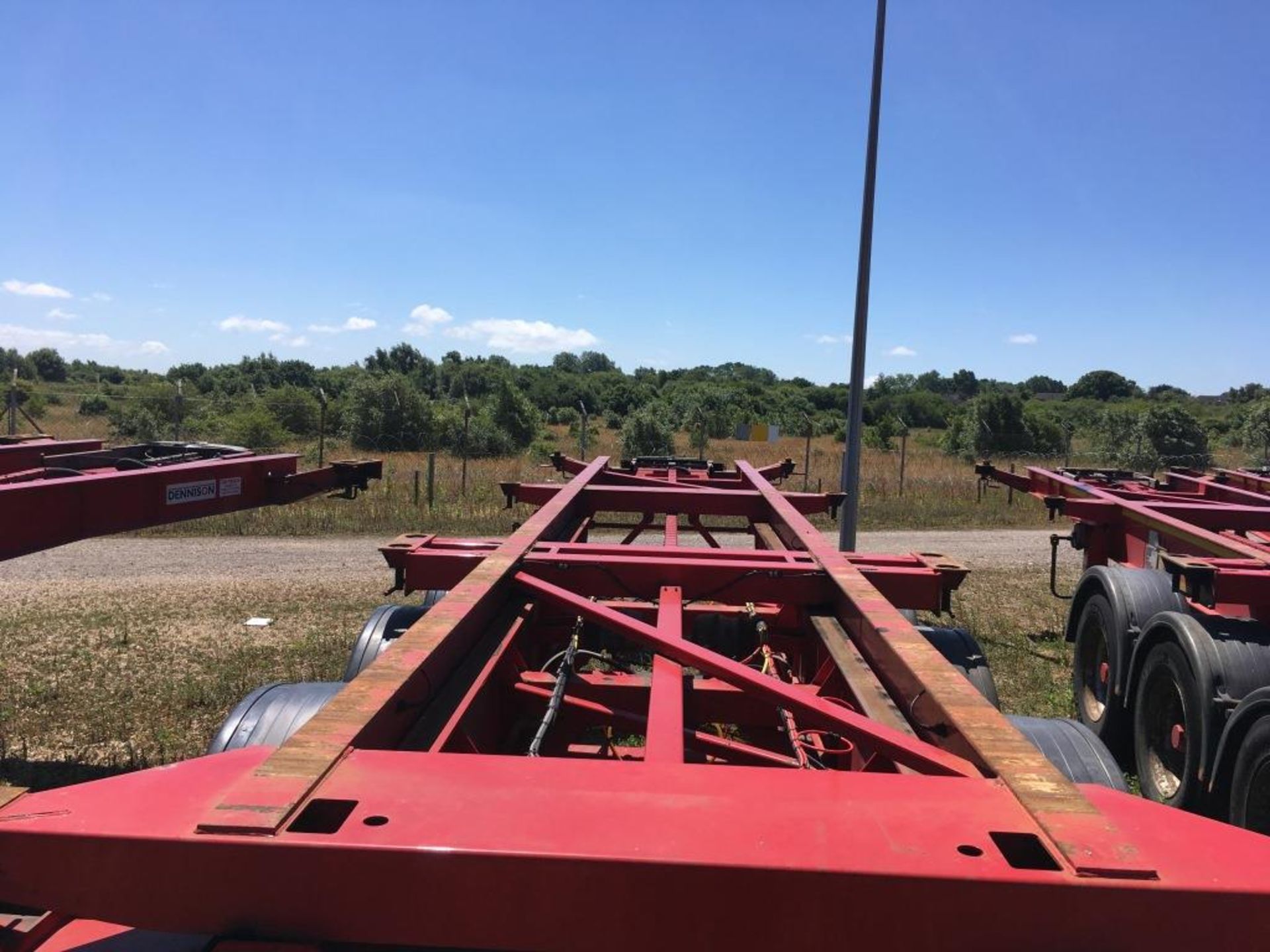 Dennison 14 Lock Sliding Bogie Skeletal trailer, reference 27472, year of manufacture 2011, 3 x - Image 12 of 16