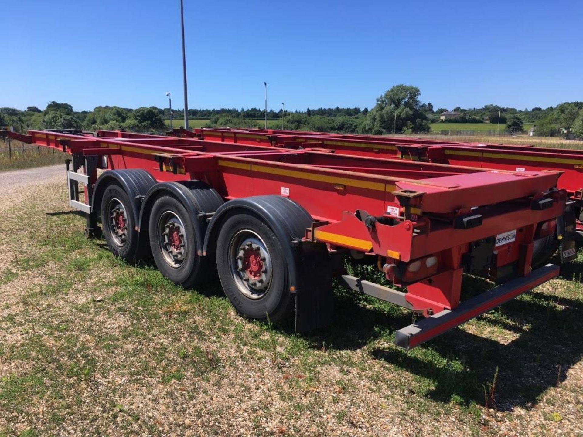 Dennison 14 Lock Sliding Bogie Skeletal trailer, reference 42089, year of manufacture 2014, 3 x - Image 3 of 18