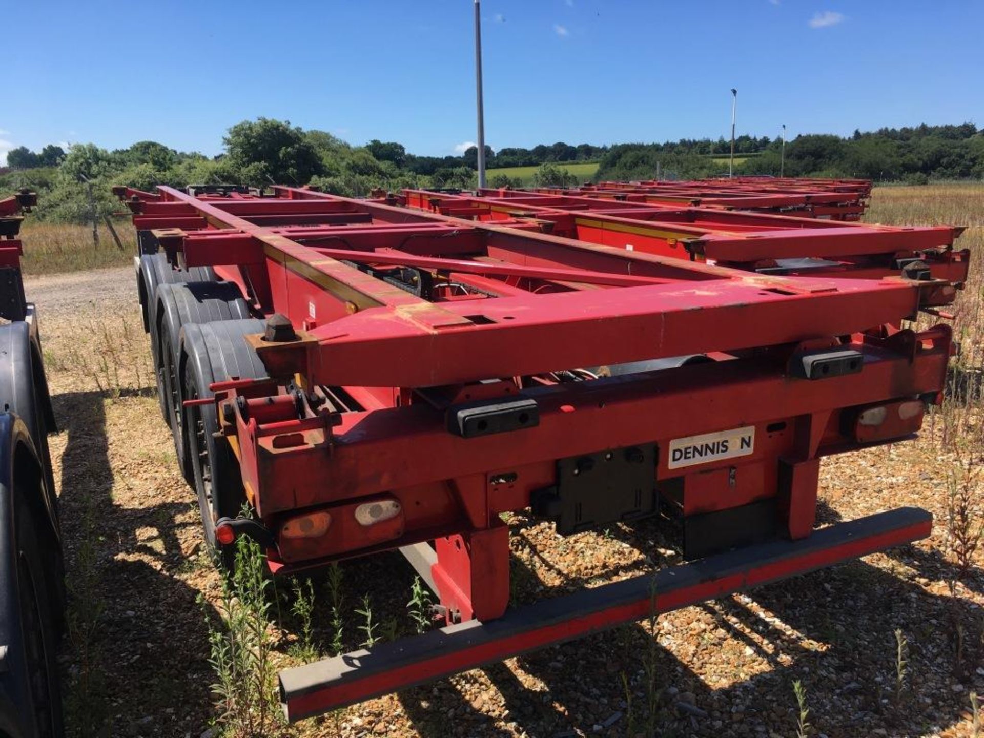 Dennison 14 Lock Sliding Bogie Skeletal trailer, reference 42062, year of manufacture 2014, 3 x - Image 8 of 17