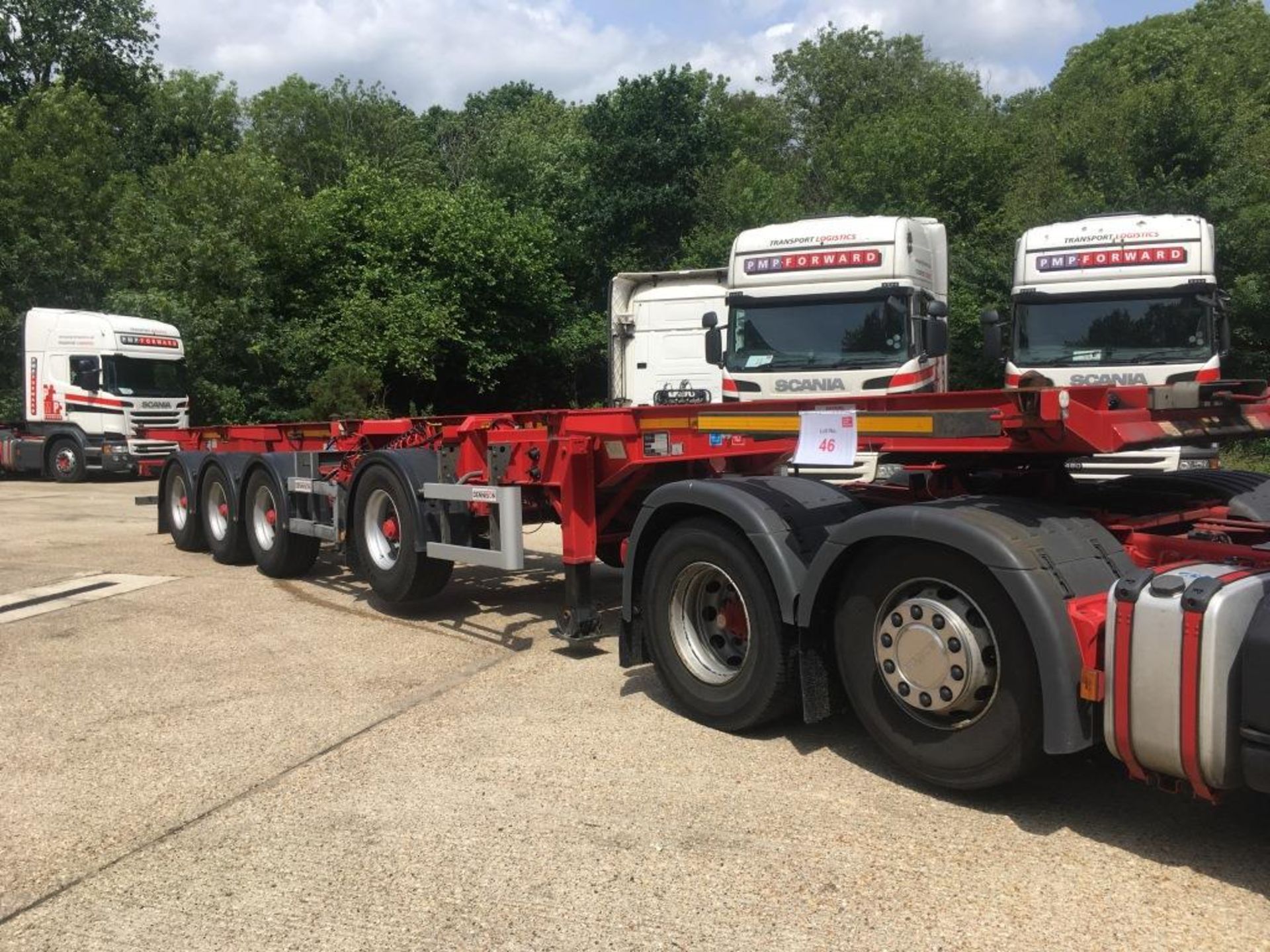 Dennison Multi Function 4 Axle Splitting Skeletal trailer, reference 47687 & 47688, year of