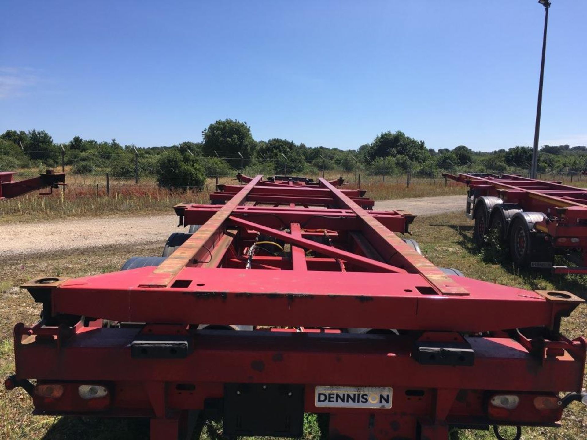 Dennison 14 Lock Sliding Bogie Skeletal trailer, reference 42068, year of manufacture 2014, 3 x - Image 3 of 23