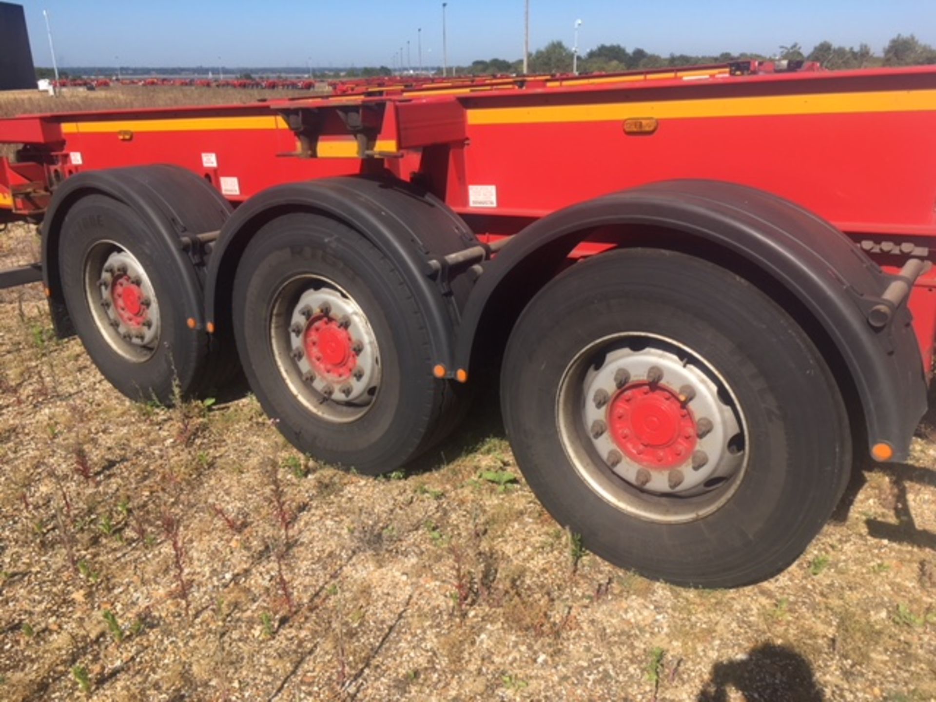 Dennison 14 Lock Sliding Bogie Skeletal trailer, reference 42067, year of manufacture 2014, 3 x - Bild 6 aus 19